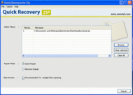 Zip File Recovery screenshot